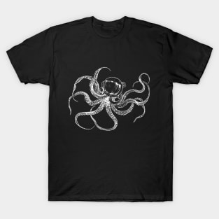 Astronauts octopus, surreal art design T-Shirt